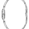 Zilverkleurig klein horloge met kristallen