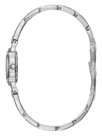 Zilverkleurig klein horloge met kristallen