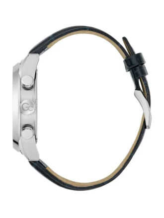 Zilverkleurig multifunctioneel leren horloge