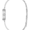 Zilverkleurig ovaal analoog horloge