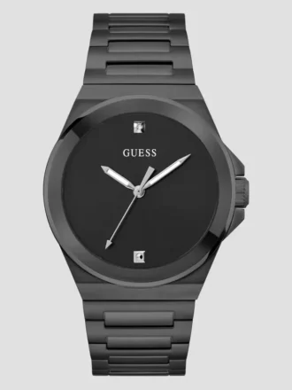 Zwart analoog horloge