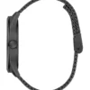 Zwart analoog horloge met mesh-band