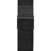 Zwart analoog horloge met mesh-band