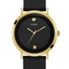 Zwart en goudkleurig analoog horloge Zwart en goudkleurig analoog horloge
