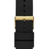 Zwart en goudkleurig analoog horloge Zwart en goudkleurig analoog horloge