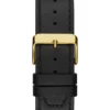Zwart en goudkleurig multifunctioneel leren horloge