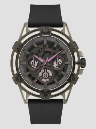 Zwart en roze multifunctioneel horloge