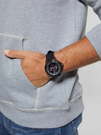 Zwart en roze multifunctioneel horloge