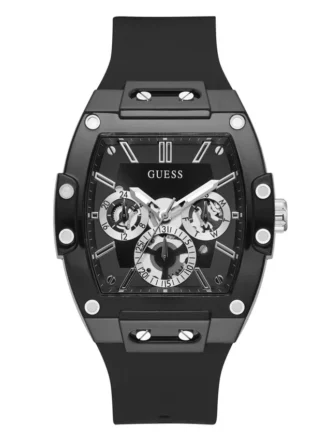 Zwart en zilverkleurig multifunctioneel horloge