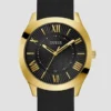 Zwart siliconen analoog horloge