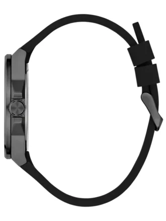 Zwart siliconen analoog horloge