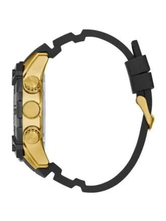 Zwart siliconen chronograafhorloge